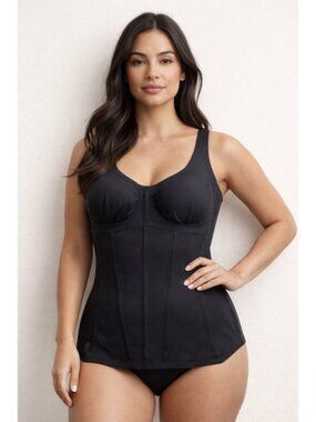 Honeylove Black Boldness Tank Compression Shapewear Sculpting Corset Top Size 1X